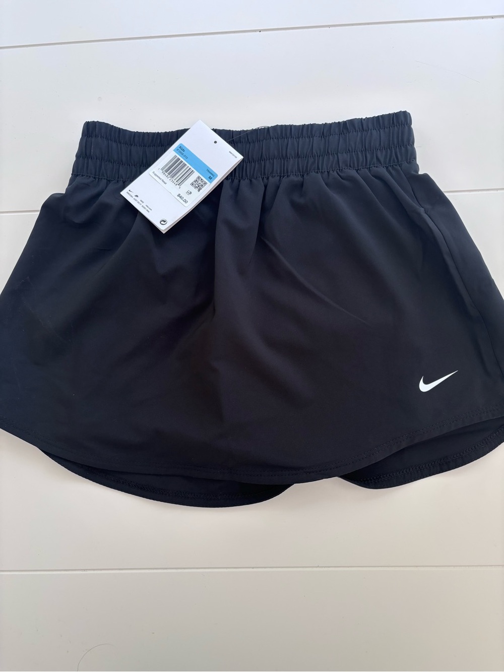 Nike girls Black Athletic skort with Elastic Waist